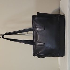 Vintage Coach Black Leather Diaper Shoulder Bag 5098